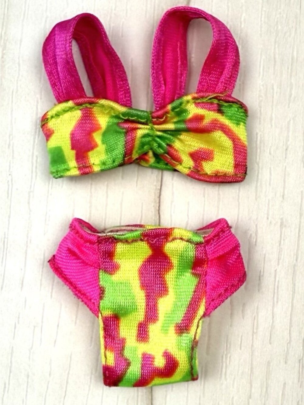 VTG 1990 MATTEL Hawaiian Fun Barbie Neon Replacement Bikini SWIM SUIT 5940 EUC